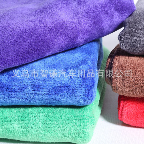 Velvet and thickened 30*70 car towel, dry hair car wash towel, super fiber car towel, factory direct sales