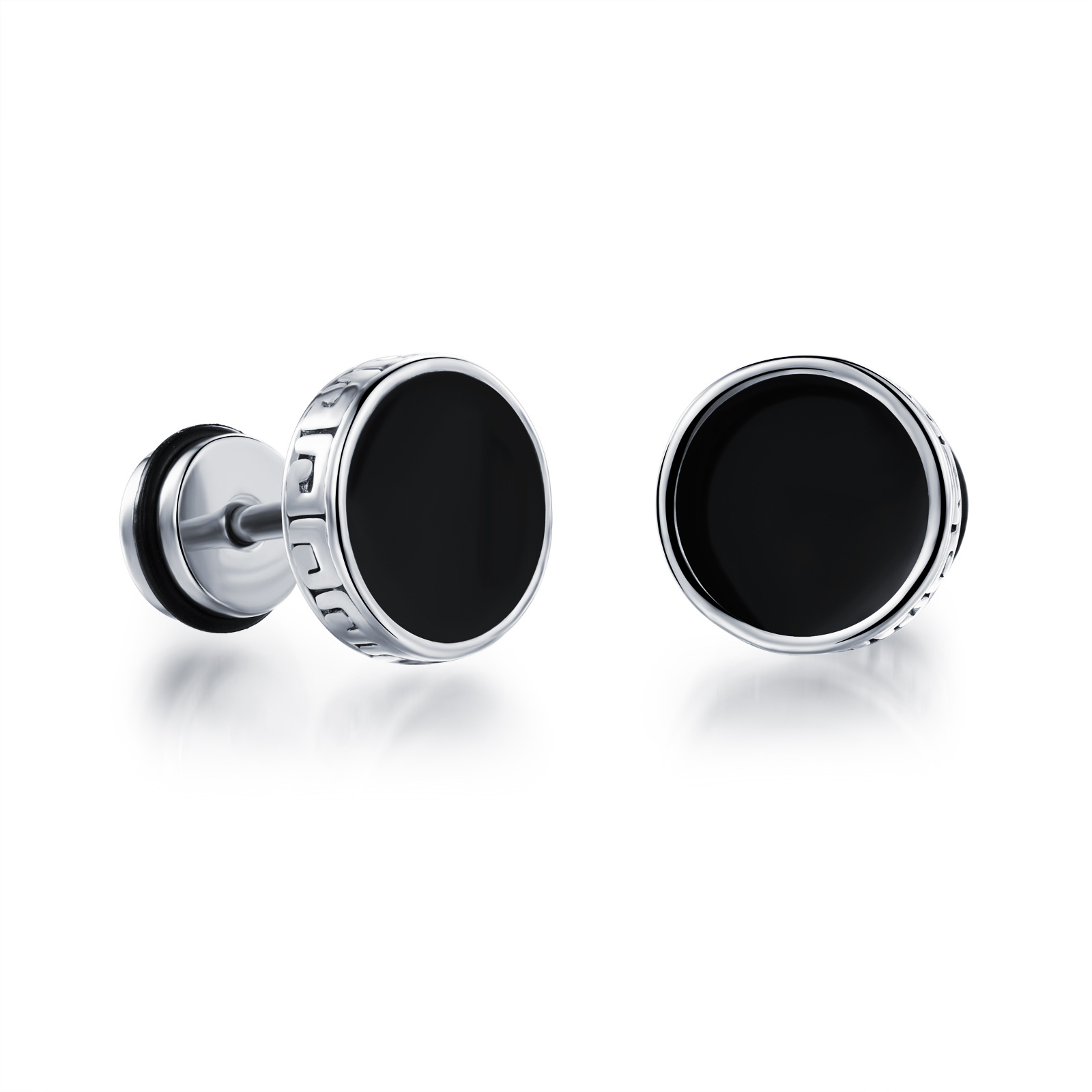 Cool Men’s Stud Earrings. Minimalist Street & Punk Style, Ideal For Casual, Party & Daily Wear. Made Of 316L Stainless Steel, Hypoallergenic, Nickel-_voghion.com