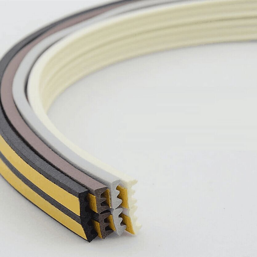 现货E型9*4自粘隔音条窗户防盗门木门移门橱柜防撞条（10米装）