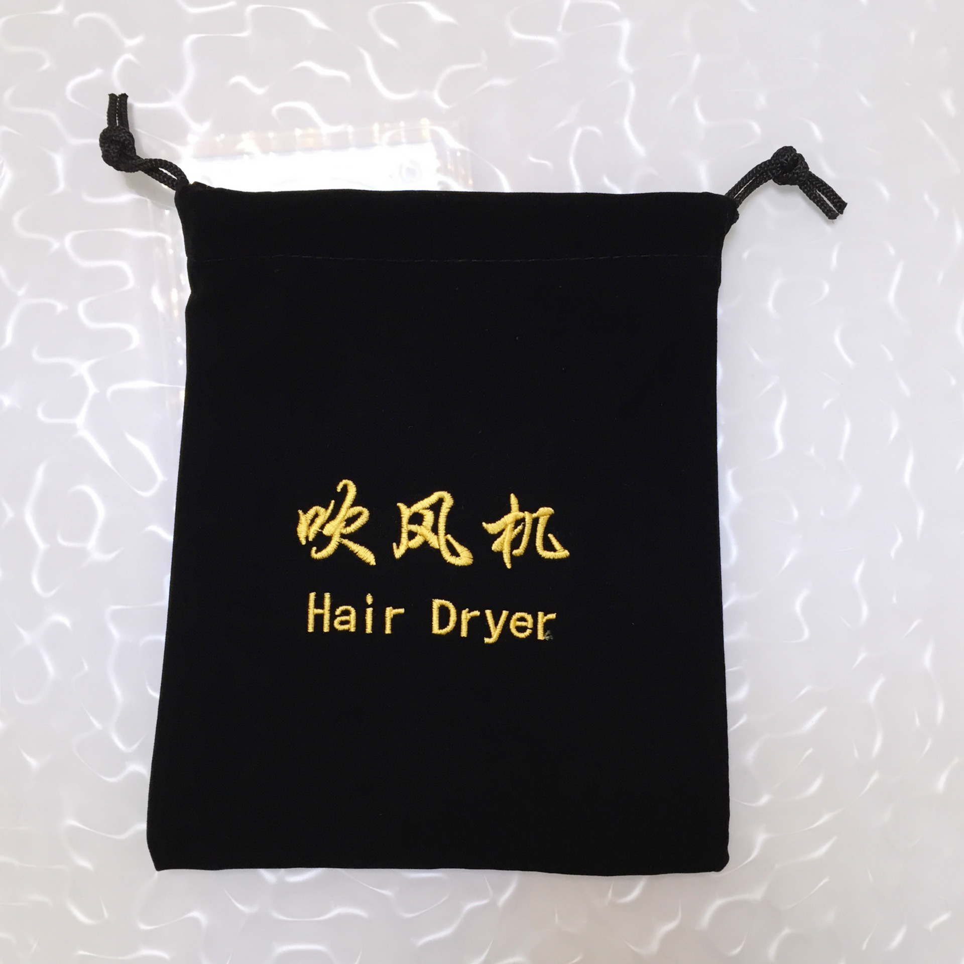 Bolsas de franela al por mayor suministros para hoteles, juegos para secador de pelo, bolsas de tela, bolsillos con cordón, bolsas de almacenamiento de joyería Wenwan, bolsillos con cordón