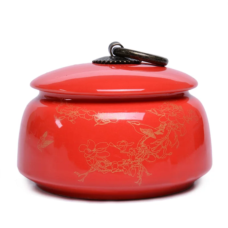 Tea Storage Box — Cute Ceramic Tea Canister, Birthday Gift, Multiple Styles (0.5 kg)