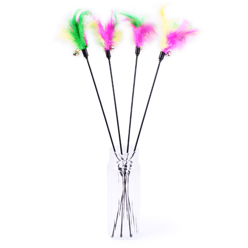 En stock venta al por mayor piel Taobao colorido Imitación Piel de conejo con campana divertido gato palo 60cm estilo clásico económico divertido gato palo