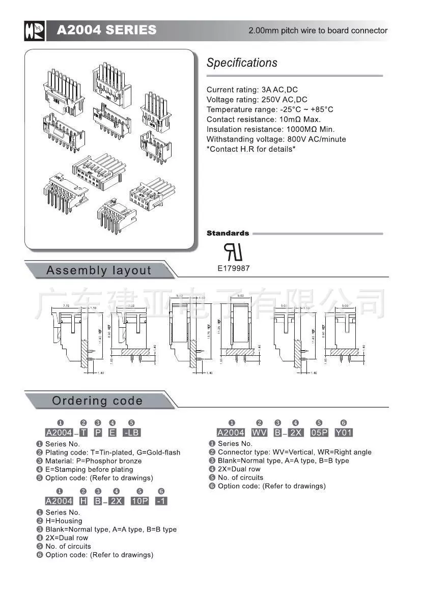 Тайваньский Canda HR разъем замена JST PHB A2004WVA-2X15P корпус с контактами