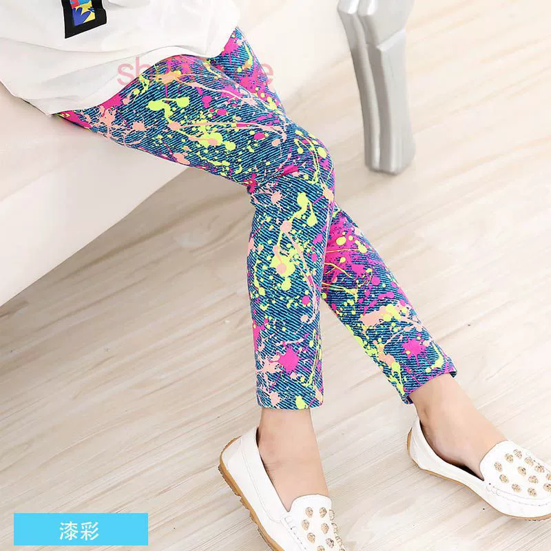 Autumn leggings trousers, Korean style, teenagers, printed patterns, multiple heights