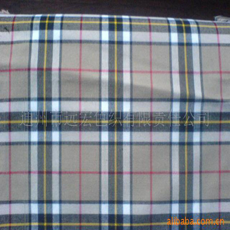 供应高支高密色织布 麻棉色织布 色织米通布