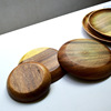 Wholesale Acacia Circular Card Disk Wooden Disc Fruit Cake Disc woody round dish