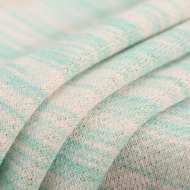 厂家直销 棉涤粗针毛圈彩条布 春秋运动服休闲装校服面料批发