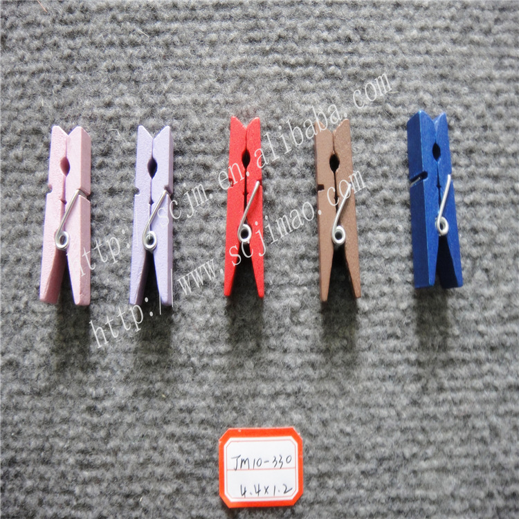 El clip de madera del clip del abedul directo de la fábrica ofreció mini clip de la marca del clip de madera