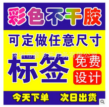 标签印刷 不干胶印刷不干胶标贴印刷彩色PVC透明商标logo贴纸定制