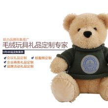校服熊企業吉祥物年會會議禮品毛絨玩具禮品LOGO定制 隨從廠家
