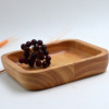 Rubber wood square fruit plate snack plates Multi -specification wood home supplies wholesale