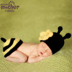 Детский мультяшный реквизит для фотографии для новорожденных подходит для фотосессий, комплект, пчела