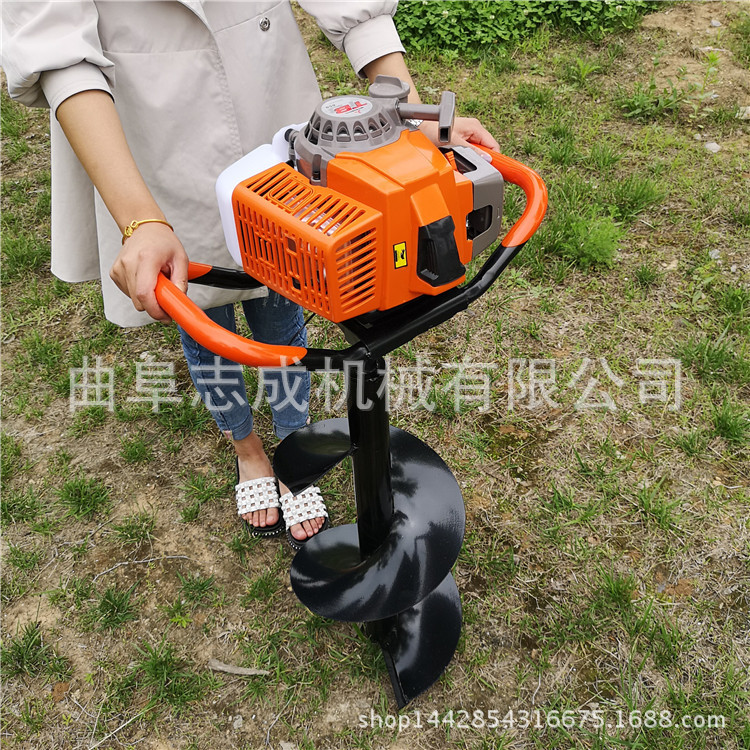 3.2马力种树挖坑机 便携式汽油钻地打坑机 单人手提式打孔机批发