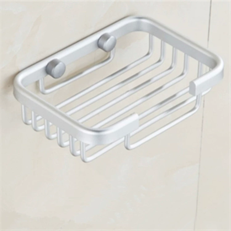 Soap Holder Space Aluminum & Stainless Steel, Wall Basket 12.8×8.3×3.5 / 11×8×3 cm