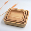 Rubber wood square fruit plate snack plates Multi -specification wood home supplies wholesale