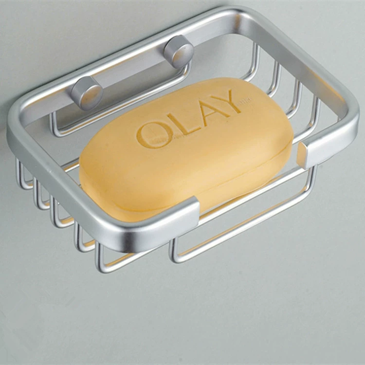 Soap Holder Space Aluminum & Stainless Steel, Wall Basket 12.8×8.3×3.5 / 11×8×3 cm
