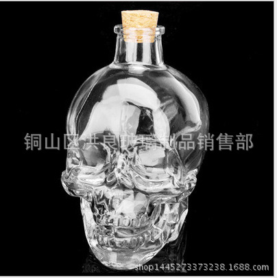 150ml 400ML玻璃骷髅头酒瓶玻璃骷髅头瓶