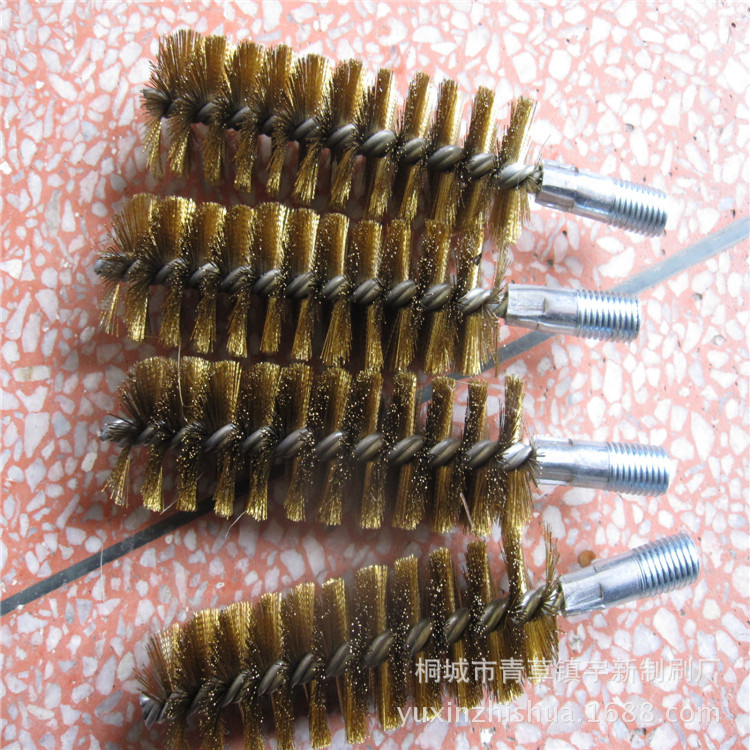 专业生产加工内孔去毛刺铜丝刷 除锈钢丝刷 试管毛刷 瓶刷等