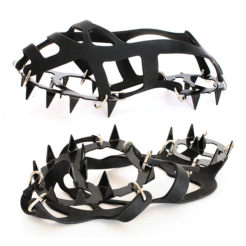 Selpa Outdoor 18-Tooth Silicone Crampons Ice Climbing Equipment Non-Slip Shoe Covers Hiking and Mountaineering Spikes Manganese Steel Foot Covers Chain Selpa Outdoor 18-Tooth Silicone Crampons Ice Climbing Equipment Non-Slip Shoe Covers Hiking and Mountaineering Spikes Manganese Steel Foot Covers Chain