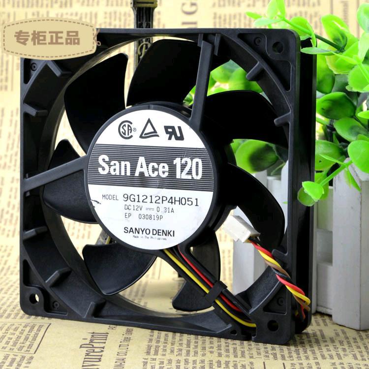 全新原装三洋 12cm12025 12V0.31A 9G1212P4H051 4针PWM静音风扇