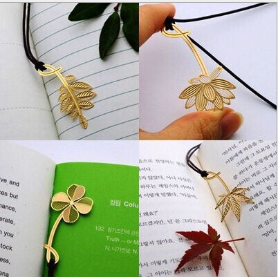 Bookzzicard Exquisite Plant Bookmark Metal Bookmark Daily Series Lotus Maple Leaf Series