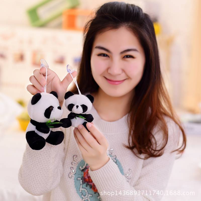 Boutique al por mayor panda gigante de peluche muñeca de juguete muñeca con Panda de bambú puede pedir muestras con logo