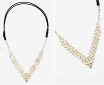 Elastic headband, Korean style, with gem