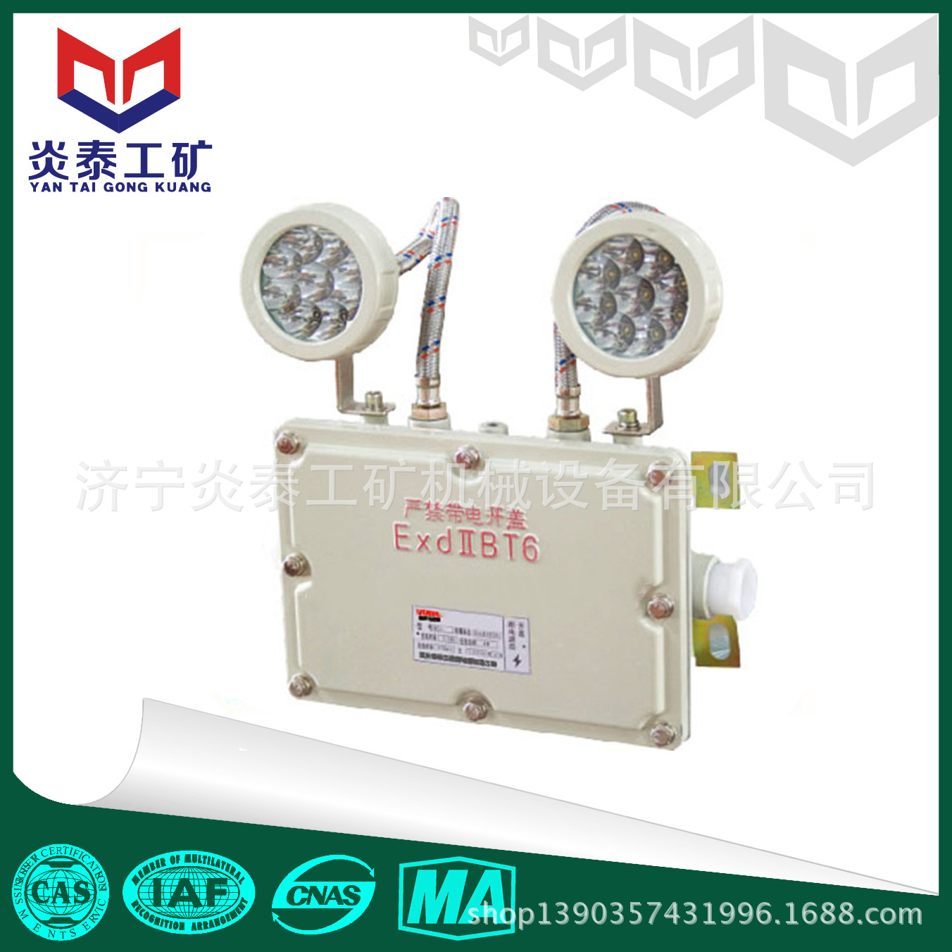 炎泰防爆应急灯BAJ52防爆应急灯 LED防爆双头应急灯 证书齐全
