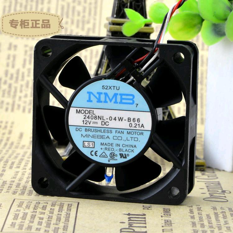 原装NMB滚珠 三线散热风扇 12V 0.21A 2408NL-04W-B66 60*60*20
