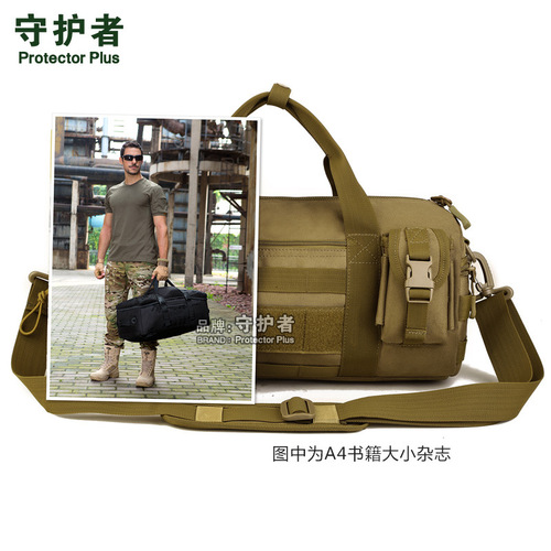 K319-Portable Bucket Bag Large Capacity Waterproof Men's Bag IPAD Crossbody Bag Handbag Cylinder Bag Tactical Bucket Bag