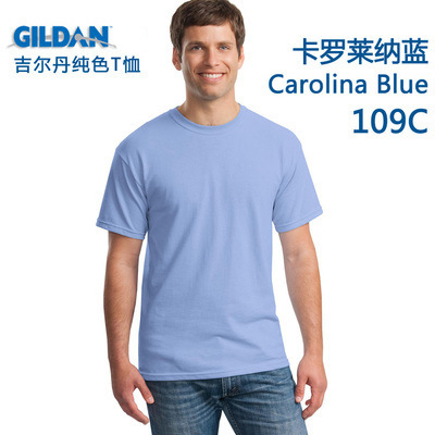 Gildan 63000 color sólido algodón en blanco camiseta personalizada impresa LOGO clase uniforme cultural camisa publicidad camisa al por mayor