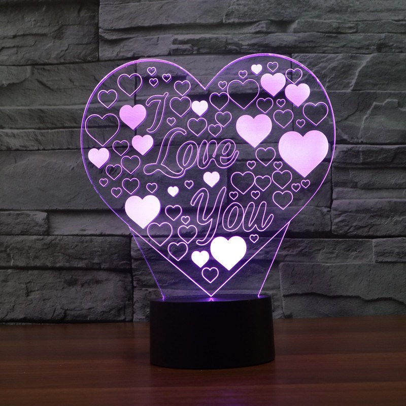 2026 New Valentine's Day Colorful Gradient 3D Lamp Remote Control 16-Color Bedroom Mood Lighting for Sleep Atmosphere Adjustment 2026 New Valentine's Day Colorful Gradient 3D Lamp Remote Control 16-Color Bedroom Mood Lighting for Sleep Atmosphere Adjustment