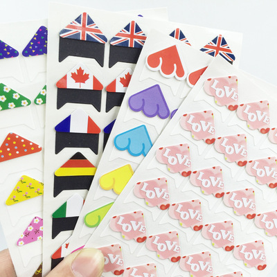 24 national flag Broken flowers Choi love Corner Post DIY album Explosion manual Corner Post Photo fixed Corner Post