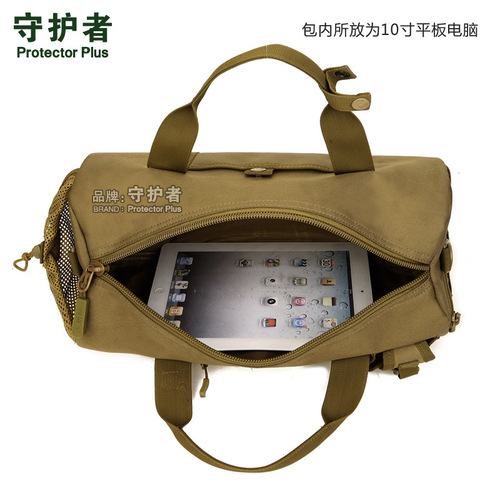 K319-Portable Bucket Bag Large Capacity Waterproof Men's Bag IPAD Crossbody Bag Handbag Cylinder Bag Tactical Bucket Bag