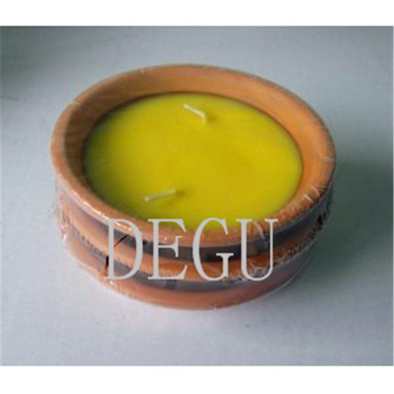 德古驱蚊蜡烛香茅油户外蜡烛火把蜡烛供应陶土空盆陶土杯陶碗蜡烛