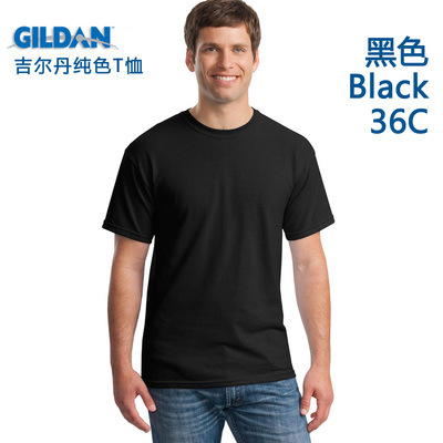 Gildan 63000 color sólido algodón en blanco camiseta personalizada impresa LOGO clase uniforme cultural camisa publicidad camisa al por mayor