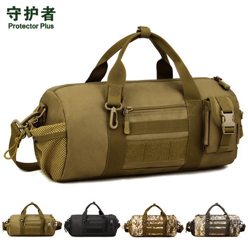 K319-Portable Bucket Bag Large Capacity Waterproof Men's Bag IPAD Crossbody Bag Handbag Cylinder Bag Tactical Bucket Bag