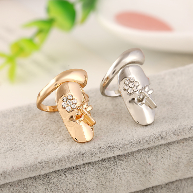 European and American Fashion Personalized Creative Nail Rings Nail Art Tail Rings Aliexpress Manufacturer Wholesale in Stock