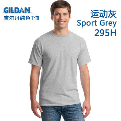 Gildan 63000 color sólido algodón en blanco camiseta personalizada impresa LOGO clase uniforme cultural camisa publicidad camisa al por mayor