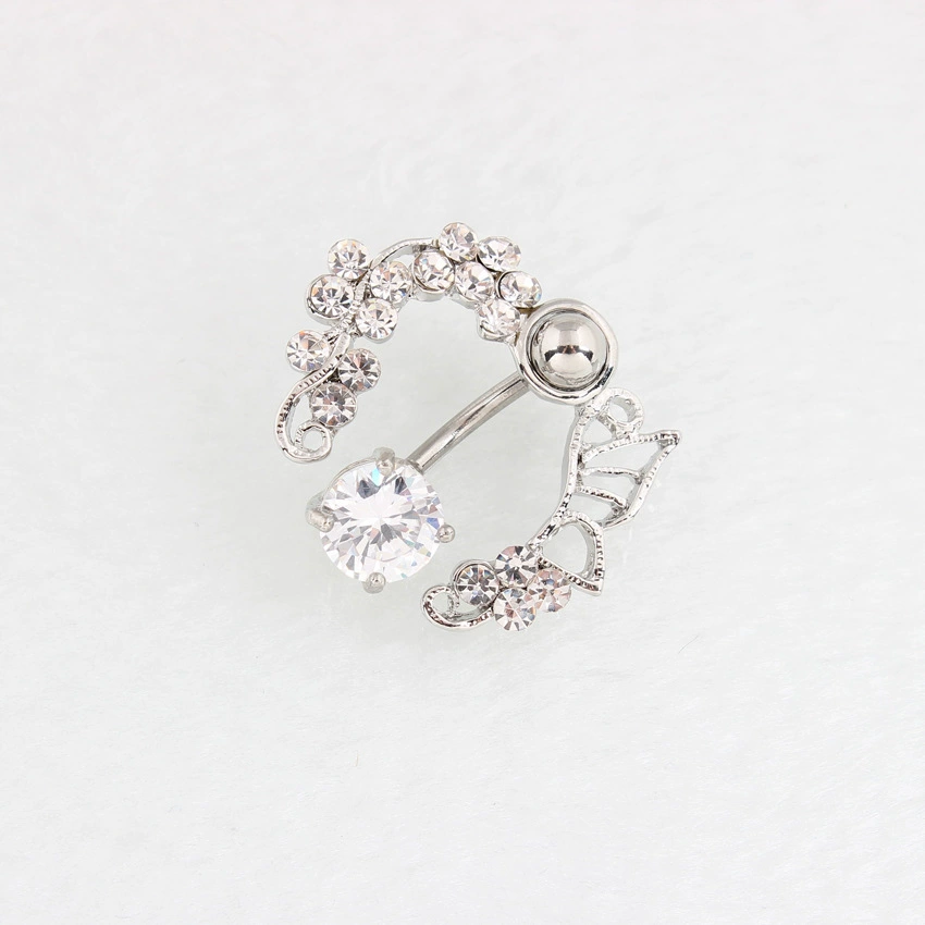 Fuchsia belly button piercing, accessory with zircon, wholesale, ebay, (Physicals)