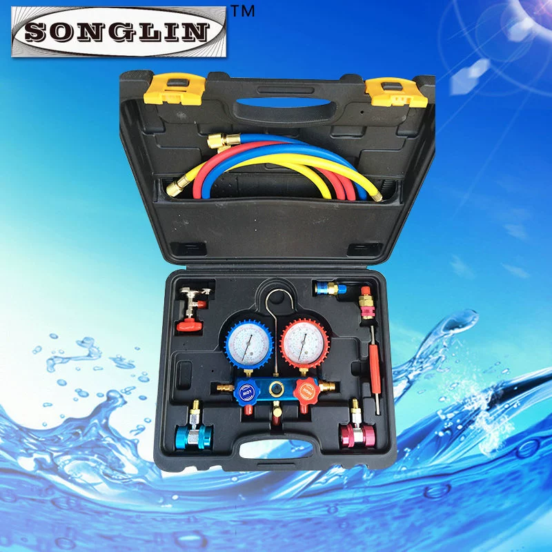 Высокотемпературный манометр из нержавеющей стали для хладагентов, комбинированный манометр для холодильного оборудования и фреона, оптовый манометр для кондиционеров и автомобильной оксигенации