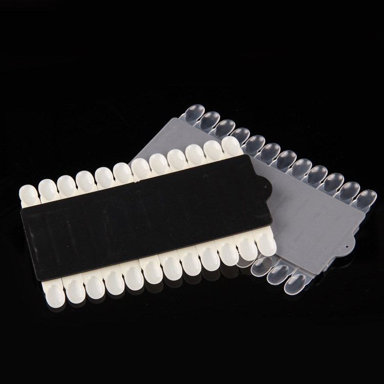 厂家供应美甲可抽色卡24色可拆卸指甲油甲模展示板色板批发甲片