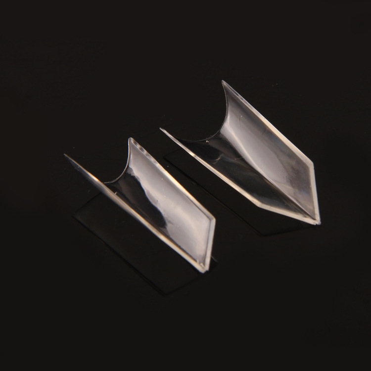 可拆卸透明美甲片假指甲500片 手指假甲片透明自然三角形法式甲片