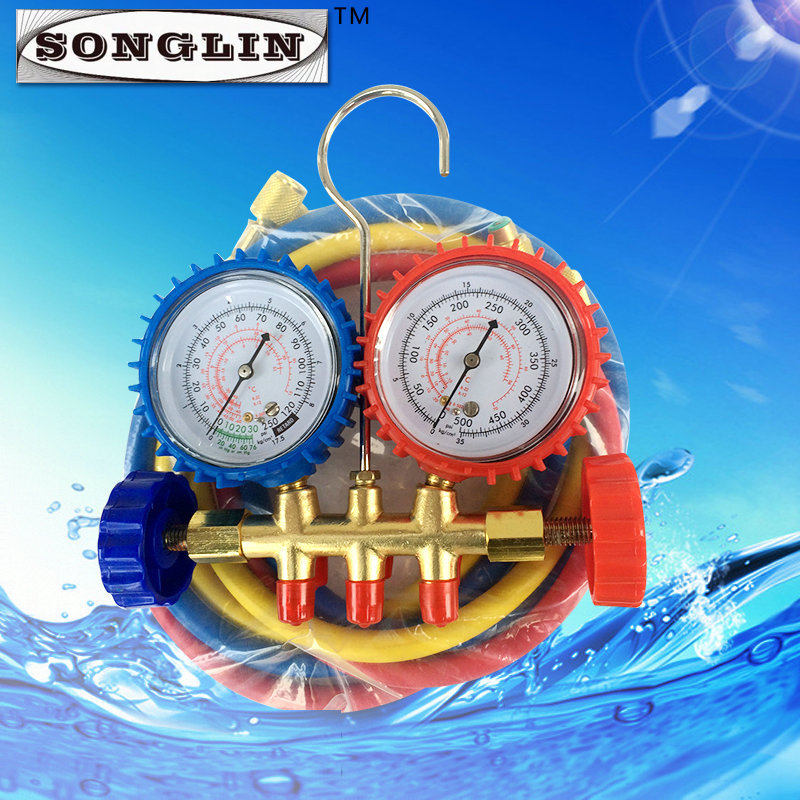 厂家生产R2212502家用维修空调铜伐体冷媒表维修制冷用压力表仪表