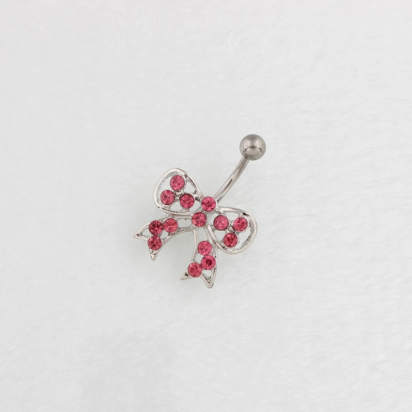 Физиологический модный пирсинг пупка с бантиком из нержавеющей стали, Aliexpress