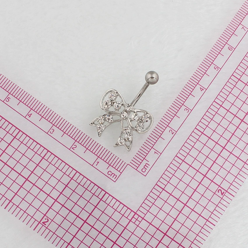 Физиологический модный пирсинг пупка с бантиком из нержавеющей стали, Aliexpress