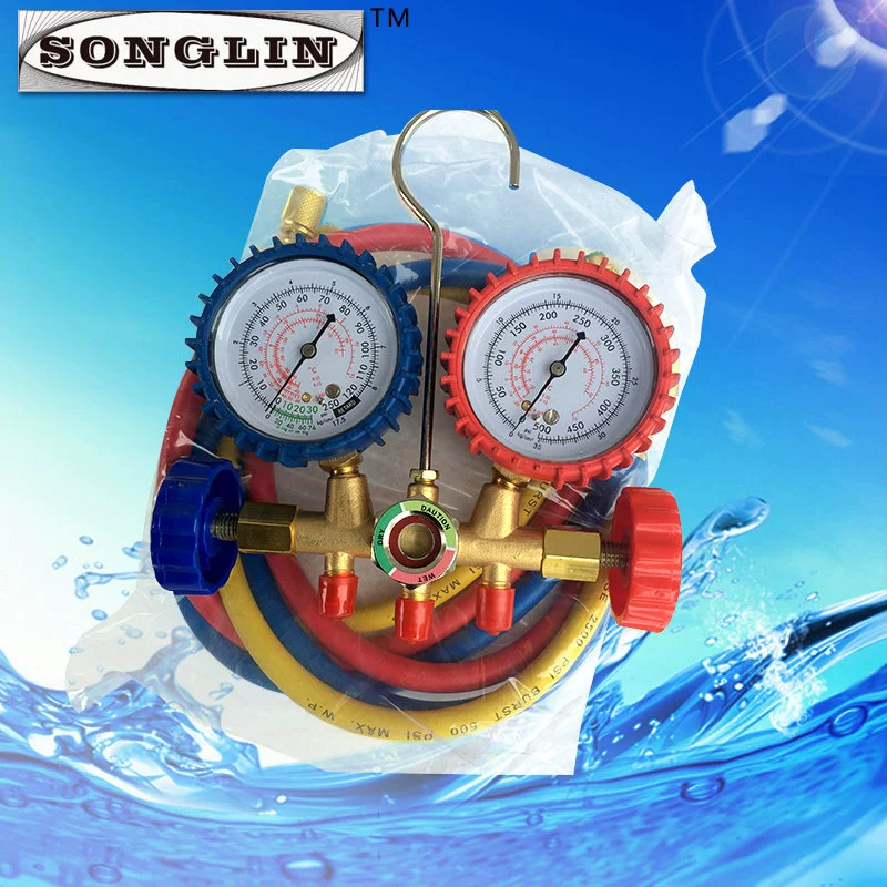 Манометр для кондиционеров R134a 410a, автомобильный, алюминиевый, медный, 466, одинарный манометр давления