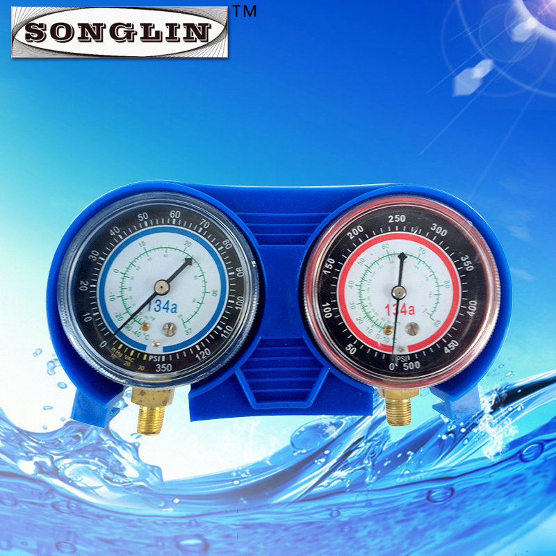 跨境热销制冷压力表全不锈钢耐震雪种表液压指针式数显压力表批发