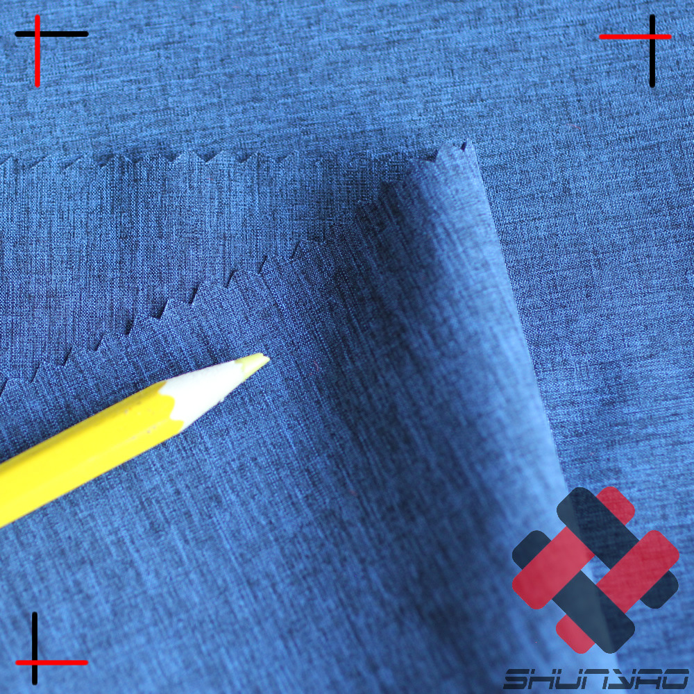 舜尧 双色雪花梭织四面弹 阳离子涤纶四面弹面料