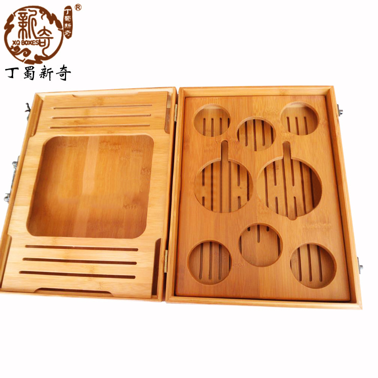 高档礼品包装锦盒 陶瓷防震木质紫砂壶瓷器茶杯竹盒